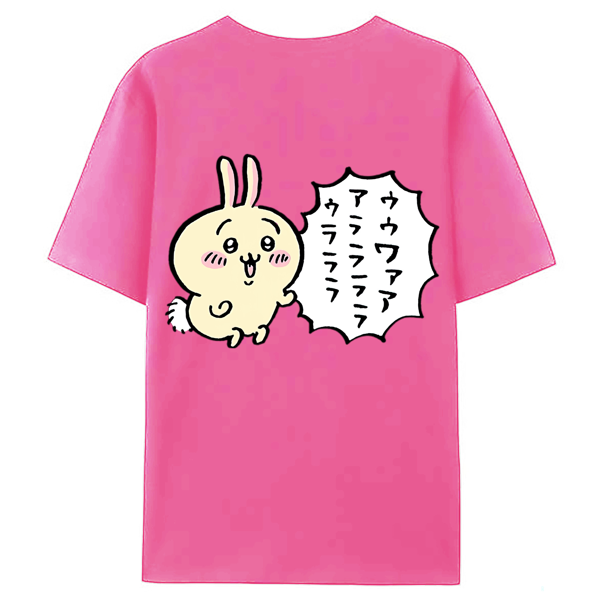 （画像用） ちいかわ うさぎ Chii-kawa usagi レディース半袖Tシャツ(バックプリント)